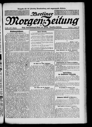 Berliner Morgen-Zeitung vom 11.08.1912