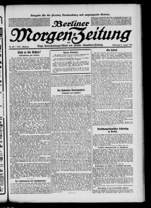 Berliner Morgen-Zeitung vom 14.08.1912