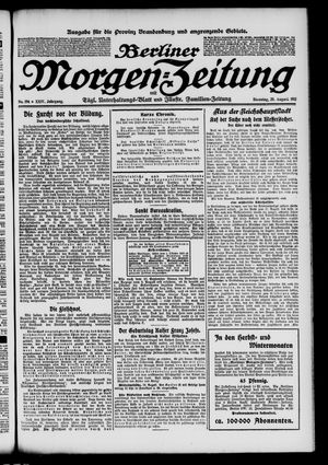 Berliner Morgen-Zeitung vom 20.08.1912