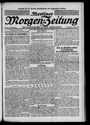Berliner Morgen-Zeitung on Aug 24, 1912