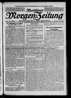 Berliner Morgen-Zeitung vom 27.08.1912