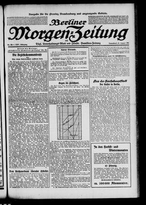 Berliner Morgen-Zeitung vom 31.08.1912