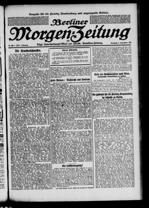 Berliner Morgen-Zeitung on Sep 1, 1912