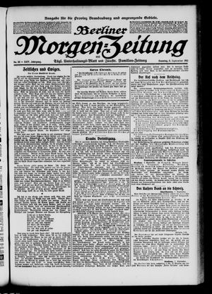 Berliner Morgen-Zeitung vom 08.09.1912