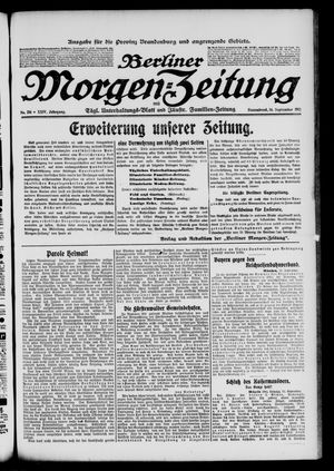 Berliner Morgen-Zeitung vom 14.09.1912