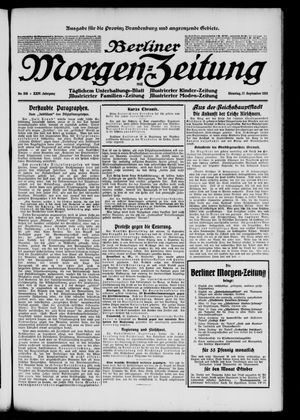 Berliner Morgen-Zeitung on Sep 17, 1912