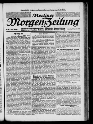 Berliner Morgen-Zeitung vom 19.09.1912