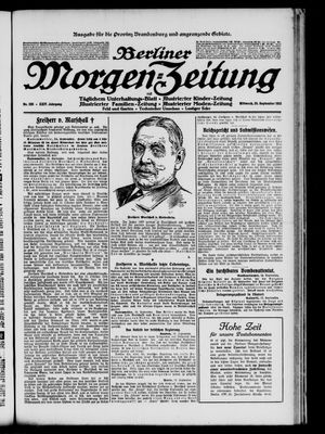 Berliner Morgen-Zeitung vom 25.09.1912