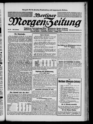 Berliner Morgen-Zeitung vom 26.09.1912