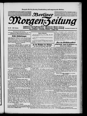 Berliner Morgen-Zeitung vom 28.09.1912
