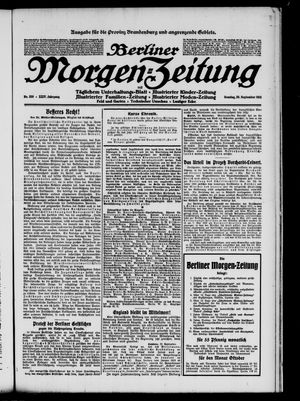 Berliner Morgen-Zeitung vom 29.09.1912