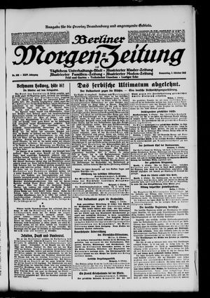 Berliner Morgen-Zeitung vom 03.10.1912