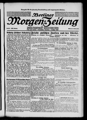 Berliner Morgen-Zeitung vom 16.10.1912