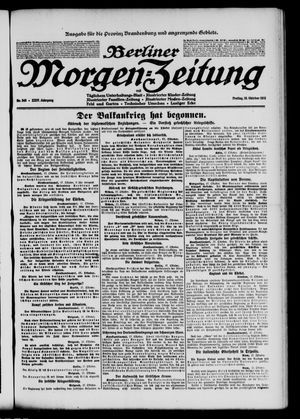 Berliner Morgen-Zeitung vom 18.10.1912