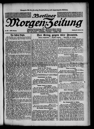 Berliner Morgen-Zeitung vom 20.10.1912