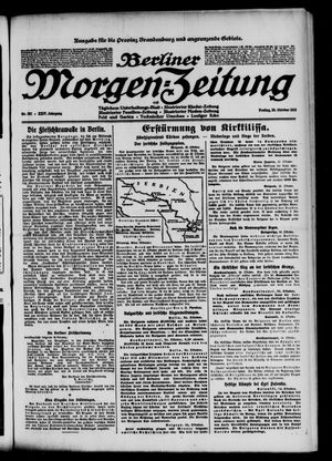 Berliner Morgen-Zeitung vom 25.10.1912