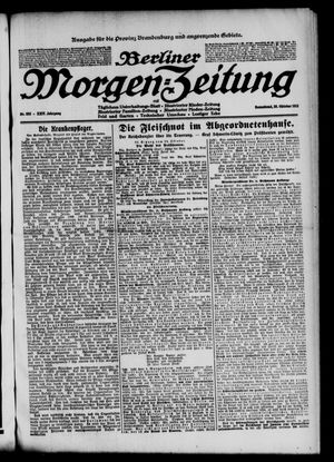 Berliner Morgen-Zeitung vom 26.10.1912