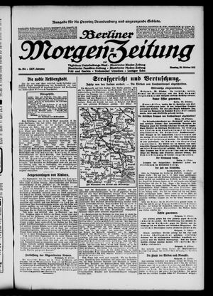 Berliner Morgen-Zeitung vom 29.10.1912