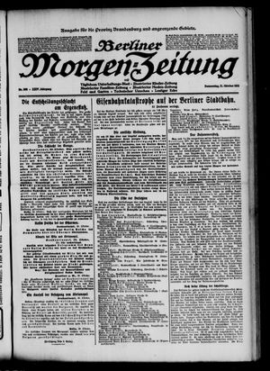 Berliner Morgen-Zeitung vom 31.10.1912