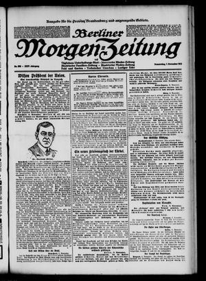 Berliner Morgen-Zeitung vom 07.11.1912