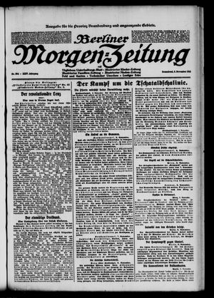 Berliner Morgen-Zeitung vom 09.11.1912