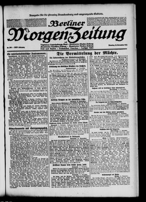 Berliner Morgen-Zeitung vom 12.11.1912