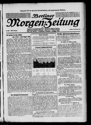 Berliner Morgen-Zeitung vom 15.11.1912
