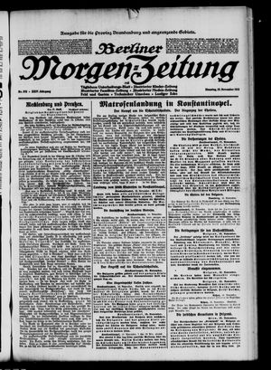 Berliner Morgen-Zeitung vom 19.11.1912
