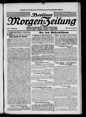 Berliner Morgen-Zeitung vom 20.11.1912