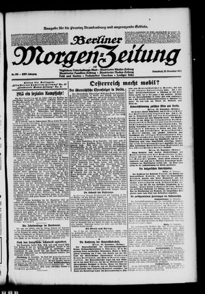 Berliner Morgen-Zeitung vom 23.11.1912