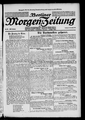 Berliner Morgen-Zeitung vom 24.11.1912