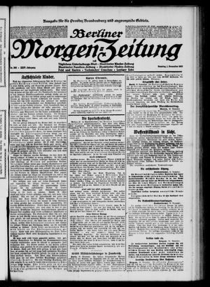 Berliner Morgen-Zeitung vom 01.12.1912