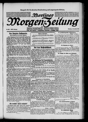 Berliner Morgen-Zeitung vom 03.12.1912
