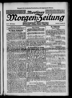 Berliner Morgen-Zeitung vom 07.12.1912