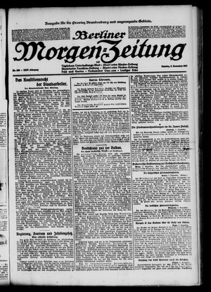 Berliner Morgen-Zeitung vom 08.12.1912