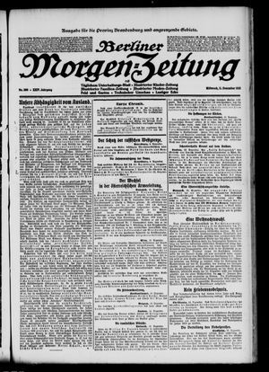 Berliner Morgen-Zeitung vom 11.12.1912