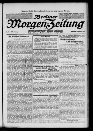 Berliner Morgen-Zeitung vom 12.12.1912