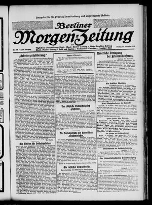 Berliner Morgen-Zeitung vom 20.12.1912