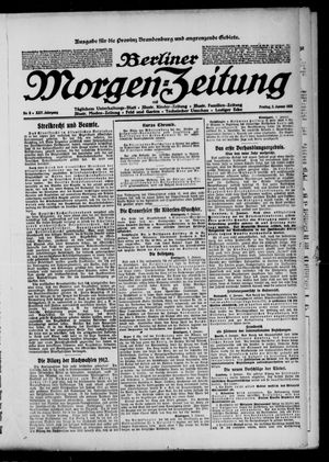 Berliner Morgenzeitung vom 03.01.1913