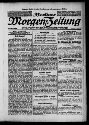 Berliner Morgenzeitung vom 04.01.1913