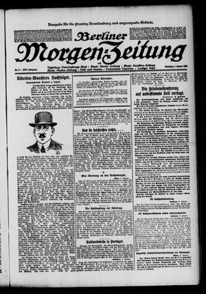 Berliner Morgenzeitung vom 07.01.1913