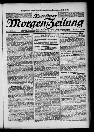 Berliner Morgen-Zeitung vom 09.01.1913