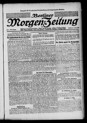 Berliner Morgenzeitung vom 11.01.1913