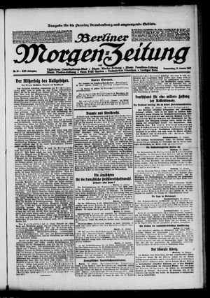 Berliner Morgen-Zeitung on Jan 16, 1913