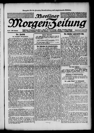 Berliner Morgen-Zeitung vom 23.01.1913
