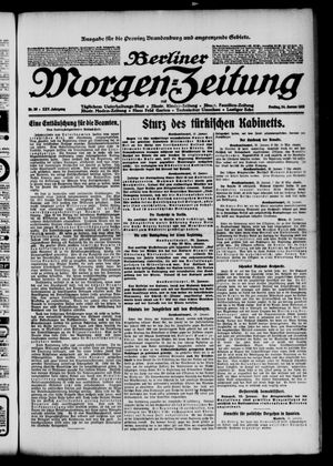 Berliner Morgenzeitung vom 24.01.1913