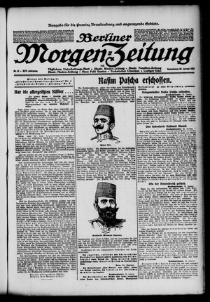 Berliner Morgenzeitung vom 25.01.1913