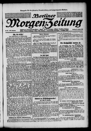 Berliner Morgenzeitung on Jan 26, 1913