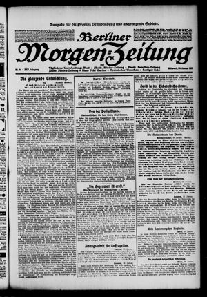 Berliner Morgenzeitung vom 29.01.1913