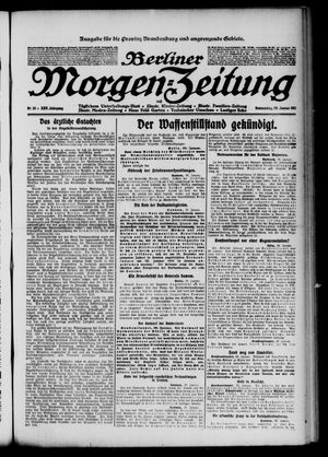 Berliner Morgenzeitung vom 30.01.1913